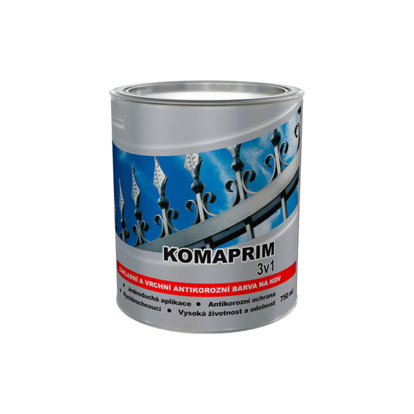 Samozákladová antikorózna farba na kov Komaprim 3v1